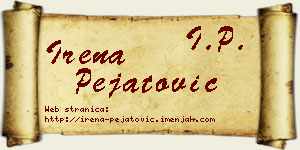 Irena Pejatović vizit kartica